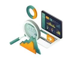 referencement-naturel marketing digital-une loop devant un ordinatuer portable